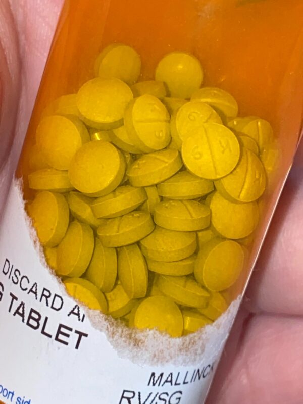 Oxycodone Hydrochloride Oxycodone, sold under various brand names such as Roxicodone and OxyContin (which is the extended release form), is a semi-synthetic opioid used medically for treatment of moderate to severe pain. It is highly addictive and It is usually taken by mouth, and is available in immediate-release and controlled-release formulations. Onset of pain relief typically begins within fifteen minutes and lasts for up to six hours with the immediate-release formulation. In the United Kingdom, it is available by injection. Combination products are also available with paracetamol (acetaminophen), ibuprofen, naloxone, naltrexone, and aspirin. Medical uses Oxycodone is used for managing moderate to severe acute or chronic pain when other treatments are not sufficient. It may improve quality of life in certain types of pain. Numerous studies have been completed, and the appropriate use of this compound does improve the quality of life of patients with long term chronic pain syndromes. Oxycodone is available as a controlled-release tablet, intended to be taken every 12 hours. A 2006 review found that controlled-release oxycodone is comparable to immediate-release oxycodone, morphine, and hydromorphone in management of moderate to severe cancer pain, with fewer side effects than morphine. The author concluded that the controlled-release form is a valid alternative to morphine and a first-line treatment for cancer pain. In 2014, the European Association for Palliative Care recommended oxycodone by mouth as a second-line alternative to morphine by mouth for cancer pain. Available forms See also: Oxycodone/paracetamol, Oxycodone/aspirin, Oxycodone/ibuprofen, and Oxycodone/naloxone Both sides of a single 10mg OxyContin pill. Oxycodone is available in a variety of formulations for by mouth or under the tongue: Immediate-release oxycodone (OxyFast, OxyIR, OxyNorm, Roxicodone) Controlled-release oxycodone (OxyContin, Xtampza ER) – 10–12 hour duration Oxycodone tamper-resistant (OxyContin OTR) Immediate-release oxycodone with paracetamol (acetaminophen) (Percocet, Endocet, Roxicet, Tylox) Immediate-release oxycodone with aspirin (Endodan, Oxycodan, Percodan, Roxiprin) Immediate-release oxycodone with ibuprofen (Combunox) Controlled-release oxycodone with naloxone (Targin, Targiniq, Targinact)[38] – 10–12 hour duration Controlled-release oxycodone with naltrexone (Troxyca) – 10–12 hour duration A liquid solution containing 10mg of oxycodone per 1ml In the US, oxycodone is only approved for use by mouth, available as tablets and oral solutions. Parenteral formulations of oxycodone (brand name OxyNorm) are also available in other parts of the world, however, and are widely used in the European Union. In Spain, the Netherlands and the United Kingdom, oxycodone is approved for intravenous (IV) and intramuscular (IM) use. When first introduced in Germany during World War I, both IV and IM administrations of oxycodone were commonly used for postoperative pain management of Central Powers soldiers. Oxycodone, like other opioid analgesics, tends to induce feelings of euphoria, relaxation and reduced anxiety in those who are occasional users. These effects make it one of the most commonly abused pharmaceutical drugs in the United States. The abuse of Oxycodone, as well as related opioids more broadly, is not unique to the United States and is a common drug of abuse globally. Uses for Oxycodone Acute Pain Relief of moderate to severe pain when use of an opiate analgesic is appropriate and alternative treatments are inadequate. Usually, temporary relief of moderate to moderately severe pain such as that associated with acute and some chronic medical disorders including renal or biliary colic, acute trauma, postoperative pain, and cancer. Opiates given orally in combination with acetaminophen or NSAIAs may produce greater analgesic effect than either drug alone; may also cause fewer adverse effects than equianalgesic doses of the individual drugs alone. Extended-release oxycodone hydrochloride/acetaminophen in fixed combination: Relief of acute pain that is severe enough to require opiate therapy and for which alternative treatments (e.g., nonopiate analgesics) are inadequate or not tolerated. In symptomatic treatment of acute pain, reserve opiate analgesics for pain resulting from severe injuries, severe medical conditions, or surgical procedures, or when nonopiate alternatives for relieving pain and restoring function are expected to be ineffective or are contraindicated. Use smallest effective dosage for shortest possible duration since long-term opiate use often begins with treatment of acute pain. Optimize concomitant use of other appropriate therapies. (See Managing Opiate Therapy for Acute Pain under Dosage and Administration.) Reserve oxycodone hydrochloride extended-release tablets and oxycodone myristate extended-release capsules for relief of pain that is severe enough to require long-term, daily, around-the-clock use of an opiate analgesic and for which alternative treatment options (e.g., nonopiate analgesics or immediate-release opiates) are inadequate or not tolerated; not indicated for as-needed (“prn”) use. Chronic Pain For relief of moderate to severe malignant (cancer) pain and chronic nonmalignant pain when use of an opiate analgesic is appropriate and alternative treatments are inadequate. Oxycodone hydrochloride extended-release tablets and oxycodone myristate extended-release capsules: Use only for relief of pain that is severe enough to require long-term, daily, around-the-clock use of an opiate analgesic and for which alternative treatment options (e.g., nonopiate analgesics, immediate-release opiates) are inadequate or not tolerated. Not indicated for as-needed (“prn”) use. In the management of chronic pain associated with a terminal illness such as cancer, the principal goal of analgesic therapy is to make the patient relatively pain-free while maintaining as good a quality of life as possible. Oxycodone Hydrochloride Extended-release Tablets Swallow tablets whole; do not break, cut, dissolve, crush, or chew. (See Respiratory Depression in Boxed Warning.) Oxycodone Generic name: oxycodone [ ox-i-KOE-done ] Brand names: Oxaydo, OxyContin, Oxyfast, Roxicodone, RoxyBond, Xtampza ER; oxycodone is also present in the following combination drugs: Combunox, Endocet, Endodan, Moxduo, Oxycodan, Percocet, Percodan, Primlev, Roxicet, Xartemis XR, and others Oxycodone -Brand names: Oxycontin, Oxypro, Longtec, Reltebon, Zomestine